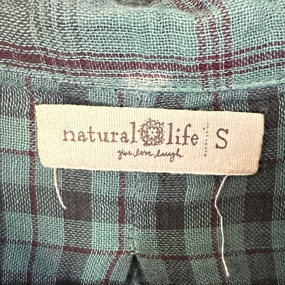 NATURAL LIFE Brooke Maxi Shirt Dress Teal Ombre S - Picture 3 of 9